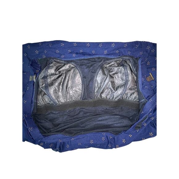 Vintage Robby Len Swim Suit Dress Womens Plus 30W Blue Gold Metal Decoration - Picture 7 of 10